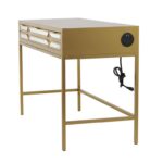Metal Wood Gold Desk - Image 2