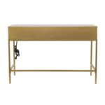 Metal Wood Gold Desk - Image 3