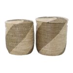 Seagrass Storage Basket - Set of 2 - Image 3