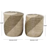 Seagrass Storage Basket - Set of 2 - Image 4