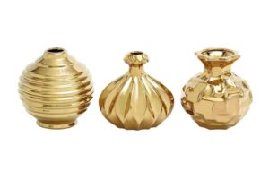 Ceramic Gold Vase - Assorted - Image 2