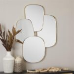 Metal Wood Wall Mirror