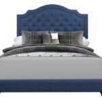 Roma Queen Upholstered Bed - Blue