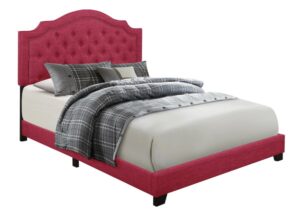 Roma Full Upholstered Bed - Pink - Image 2