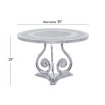 Silver Aluminum Traditional Coffee Table - Image 2