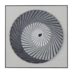 Gray Wood Geometric 3d Spiral Shadow Box W/ Black Frame - Image 2