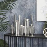 Silver Stainless Steel Organ Pipe Tube Vase