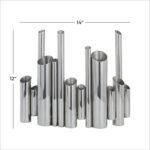Silver Stainless Steel Organ Pipe Tube Vase - Image 5