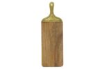 Brown Mango Wood Cutting Board W/ Gold Accents - Image 5