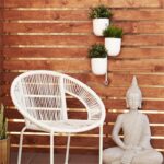 White Metal Contemporary Layered Wall Planter