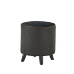 Gold Polyester Contemporary Stool - Image 3