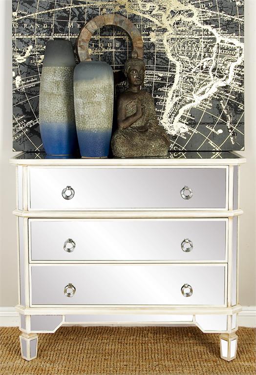 56682_3 Silver Wood Glam Cabinet - Image 1
