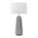 Dark Gray Ceramic Table Lamp - Image 3