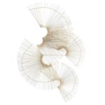 Gold Metal Sunburst Handmade Semi Circle Wall Decor - Image 2