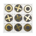 Gold Stainless Steel Tic Tac Toe Game Set - Image 2