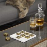 Gold Stainless Steel Tic Tac Toe Game Set