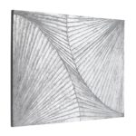 Silver Wood Geometric Carved Radial Wall Decor - Image 2