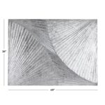 Silver Wood Geometric Carved Radial Wall Decor - Image 4