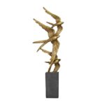 Gold Polystone Bird Sculpture - Image 4