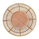 Brown Rattan Handmade Woven Wall Mirror - Image 4