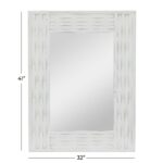 White Wood Wall Mirror - Image 5