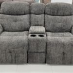 Norway 2pc Power Sofa Set - Grey Chenille