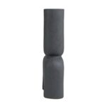 Black Ceramic Abstract U-Shaped Vase - Image 2