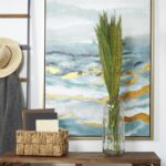 Green Dried Plant Leaves Natural Foliage with Feather Inspired Stems