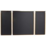 Blue Porcelain Bird Feathers Framed Wall Art with Gold Aluminum Frame, Set Of 3 - Image 3