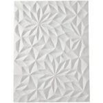 White Wooden Geometric Carved Wall Decor - Image 2