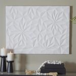 White Wooden Geometric Carved Wall Decor