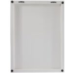 White Wooden Geometric Carved Wall Decor - Image 4