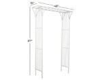 White Metal Garden Arbor - Image 2