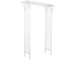 White Metal Garden Arbor - Image 3