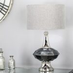 Gray Glass Traditional Table Lamp