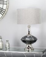 Gray Glass Traditional Table Lamp