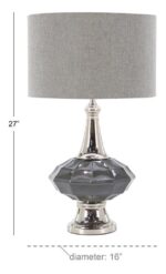 Gray Glass Traditional Table Lamp - Image 4