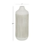 White Metal Textured Vase - Image 4