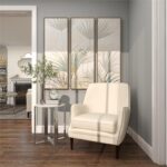 White Marble Accent Table with Silver Metal Legs - Image 2