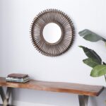 Brown Wood Bohemian Wall Mirror