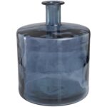 Blue Recycled Glass Spanish Bottleneck Vase - Image 4