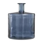 Blue Recycled Glass Spanish Bottleneck Vase - Image 2