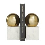 Gold Marble Orb Bookends - Image 5