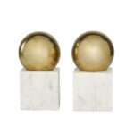 Gold Marble Orb Bookends - Image 3