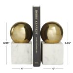 Gold Marble Orb Bookends - Image 4