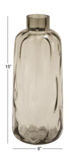 Gray Glass Vase with Bubble Texture - Image 4