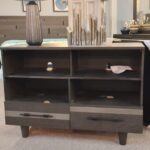 Reclaimed TV Panel W/ 2 Drawers - 100% Solid Wood