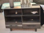 Reclaimed TV Panel W/ 2 Drawers - 100% Solid Wood - Image 3