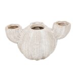 Cream Resin Cactus Wide Textured Indoor-Outdoor Planter - Image 2