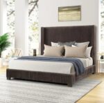 Milo Pleated King Upholstered Bed